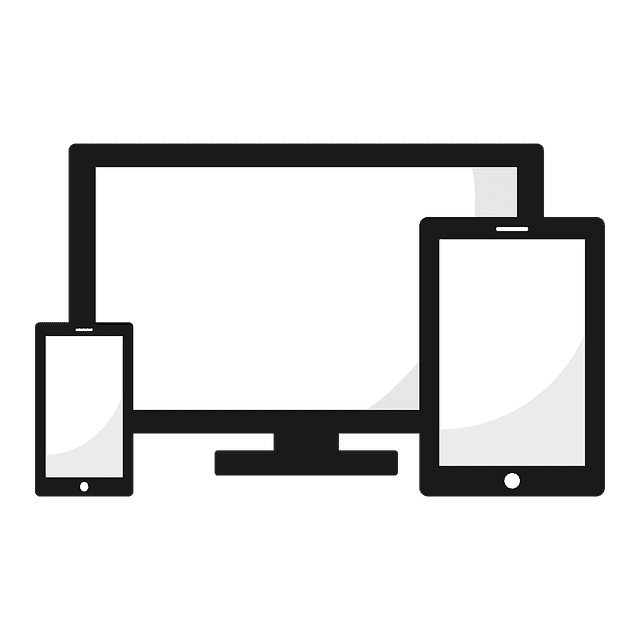 cell phone, tablet, computer monitor