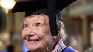 92 yr old lady graduating from college