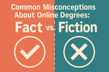 image about common misconceptions about online degrees